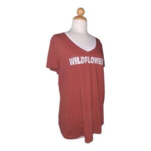 Maurices Women’s Wildflower Graphic Tee Shirt Size XL Casual Floral Top